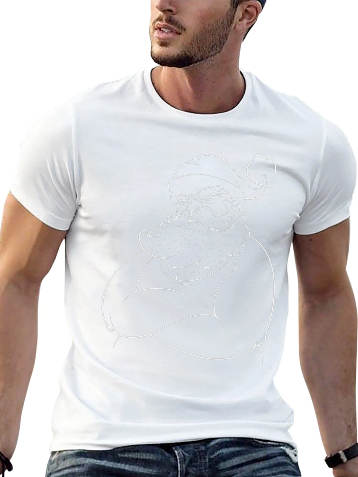 Grumpy Santa Graphic Tee - Black