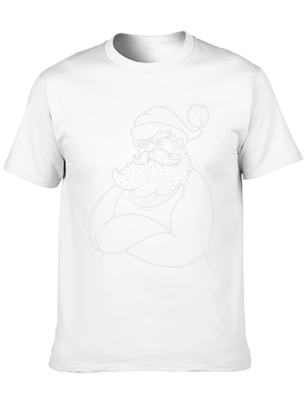 Grumpy Santa Graphic Tee - Black