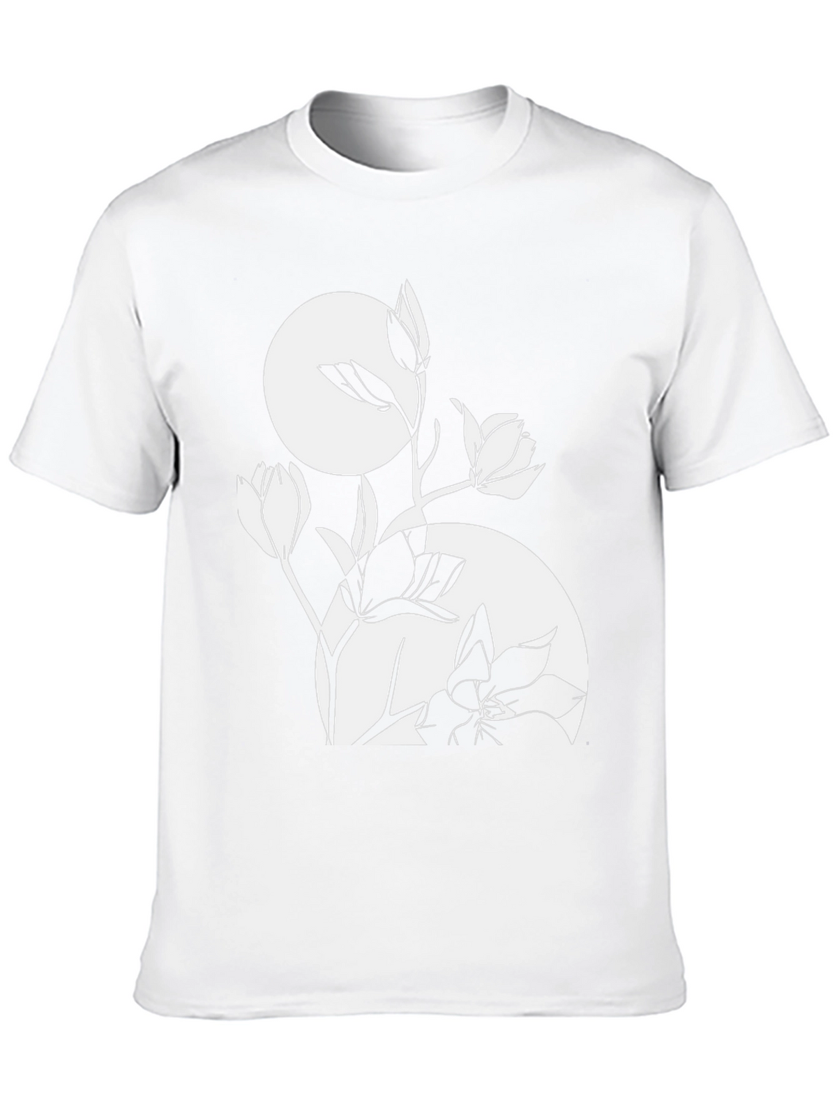 Floral Graphic Tee - Stylish Black T-Shirt