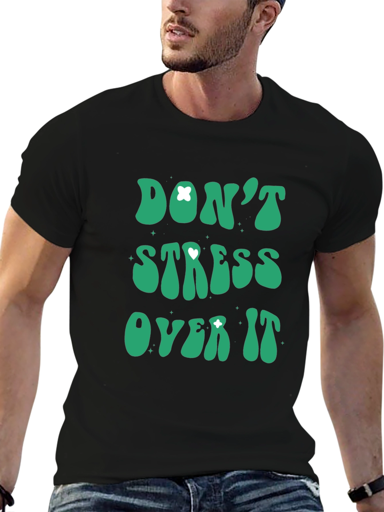Dont Stress Over It Graphic Tee - Relaxed Fit