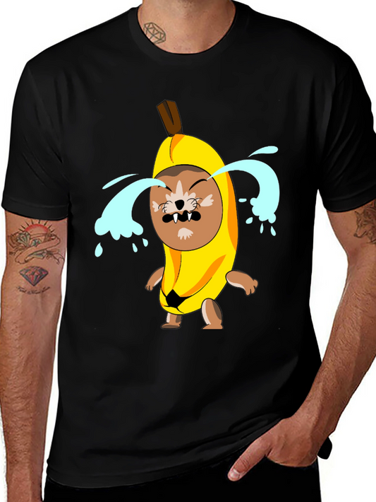 Crying Banana Dog Graphic T-Shirt