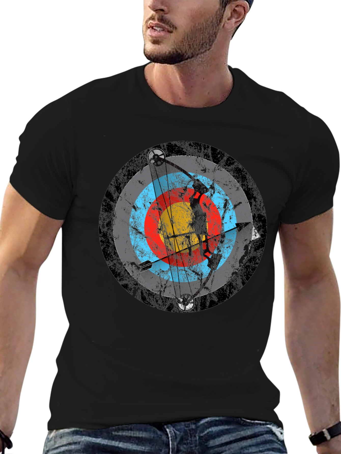 Archery Target T-Shirt - Black