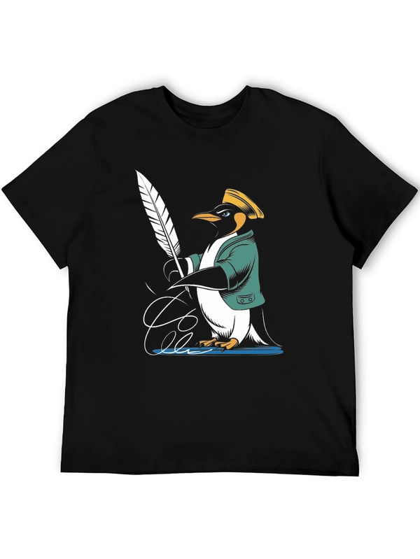 Penguin Writer T-Shirt - Unique Design