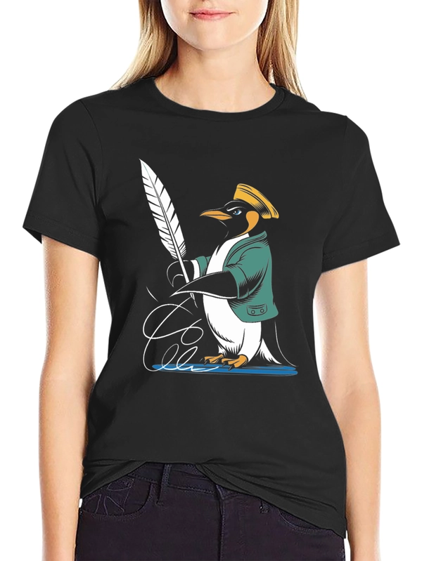 Penguin Writer T-Shirt - Unique Design
