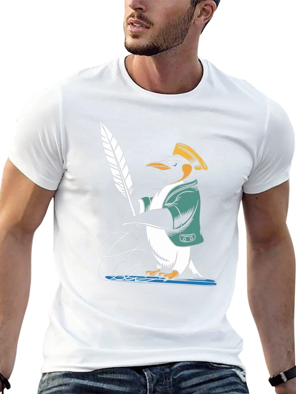 Penguin Writer T-Shirt - Unique Design