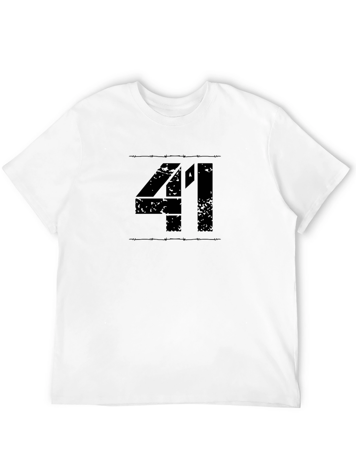 Mens Black 41 Graphic Print T-Shirt