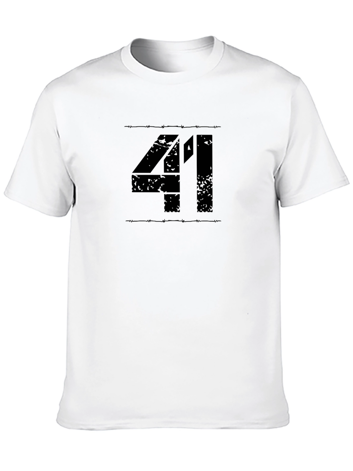 Mens Black 41 Graphic Print T-Shirt