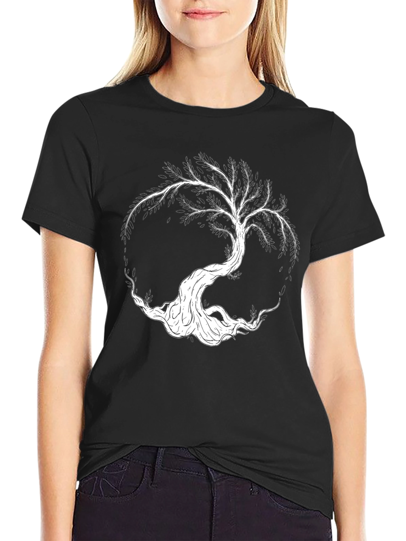 Yggdrasil Tree of Life Graphic T-Shirt - Black