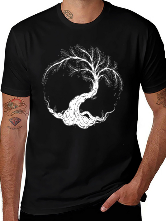 Yggdrasil Tree of Life Graphic T-Shirt - Black