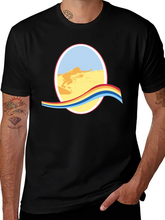 Retro Surfer Graphic Tee - Vintage Style Surf Shirt