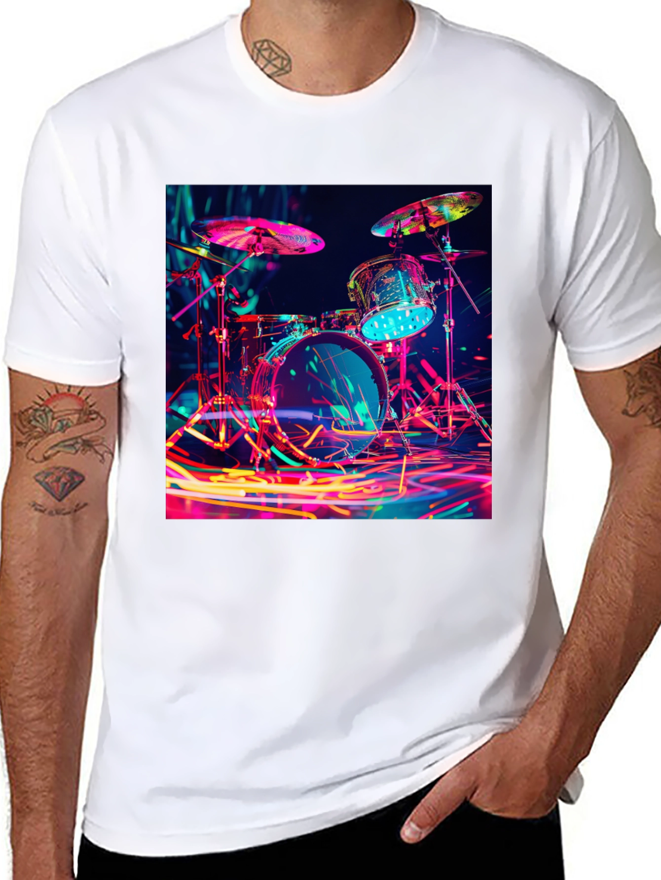 Neon Drum Kit T-Shirt