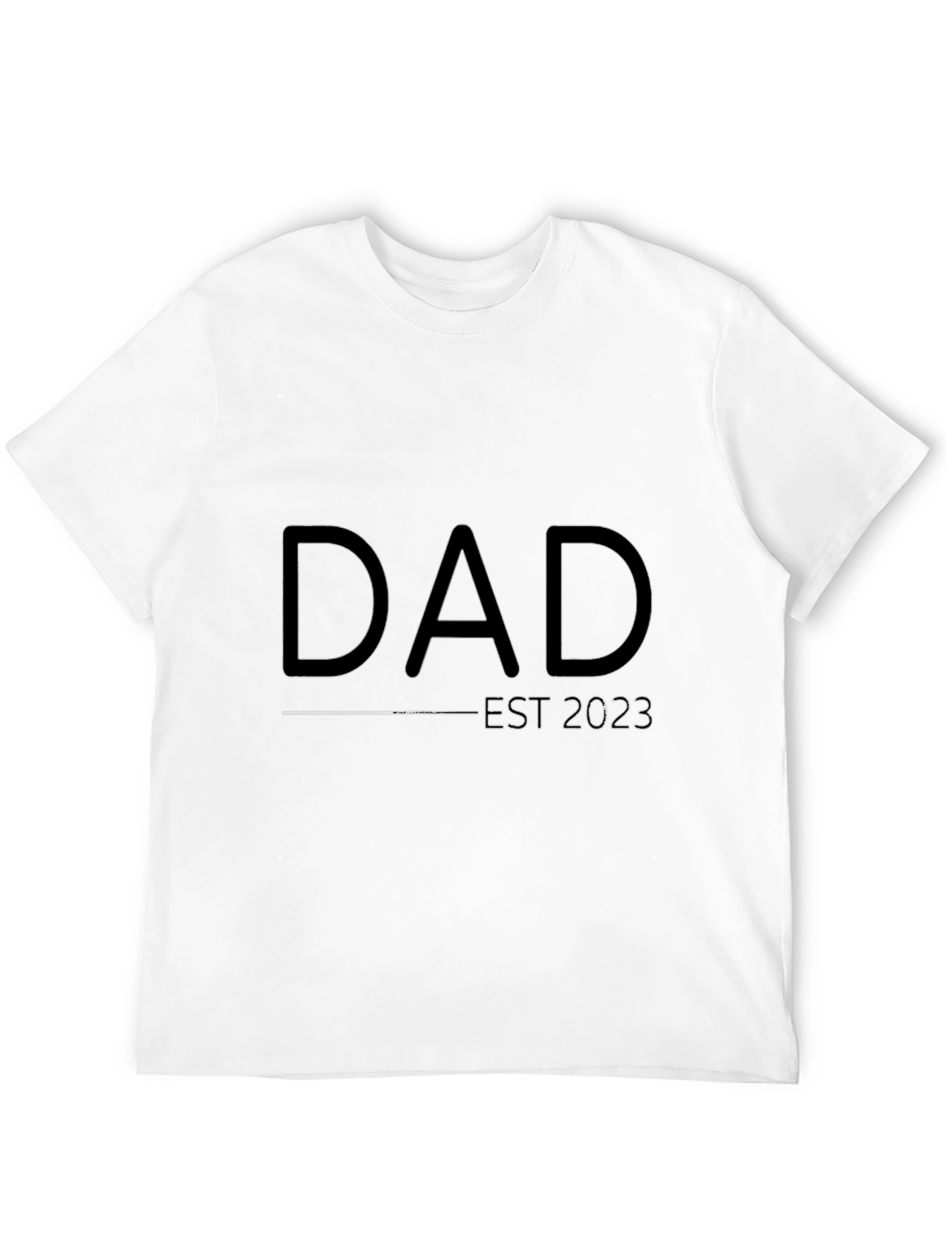 Dad Est. 2023 Black T-Shirt