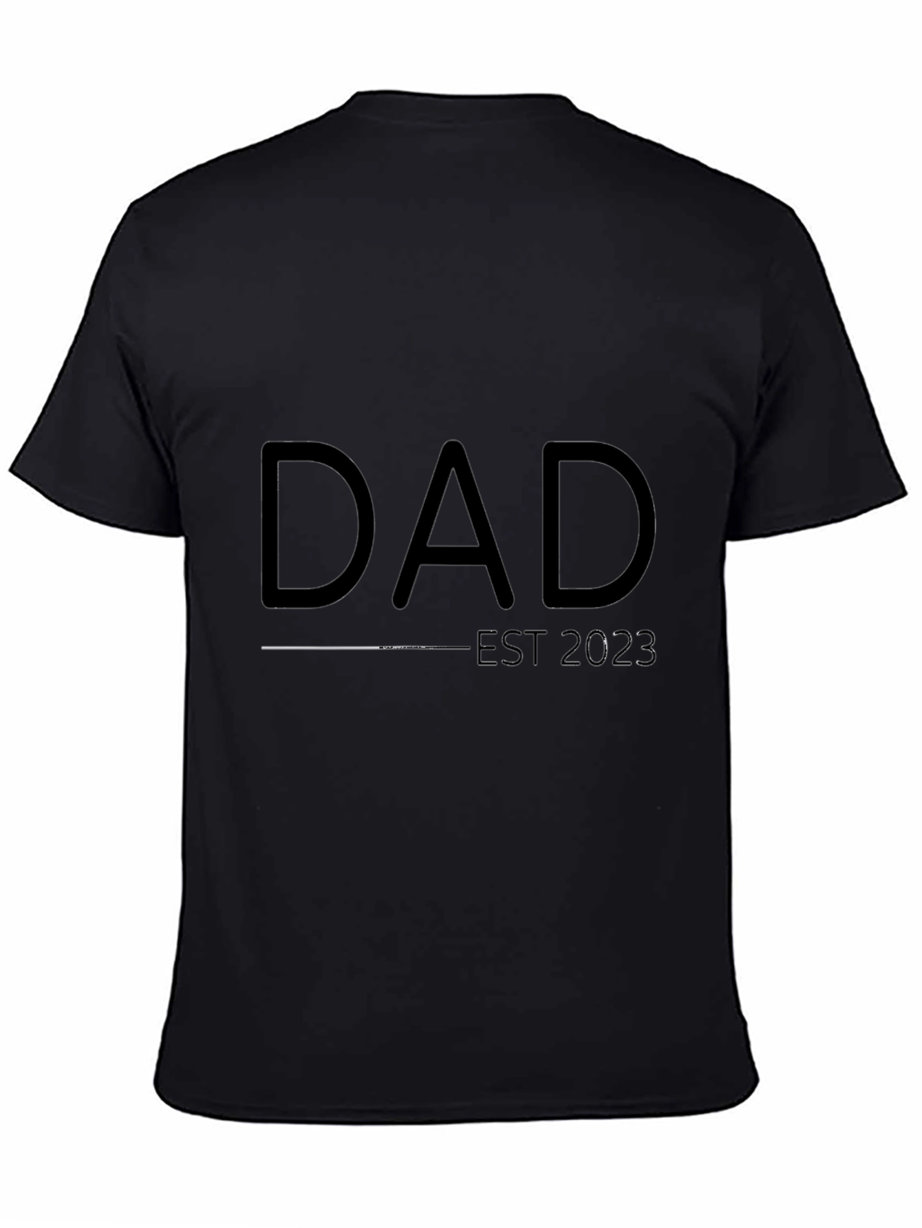 Dad Est. 2023 Black T-Shirt