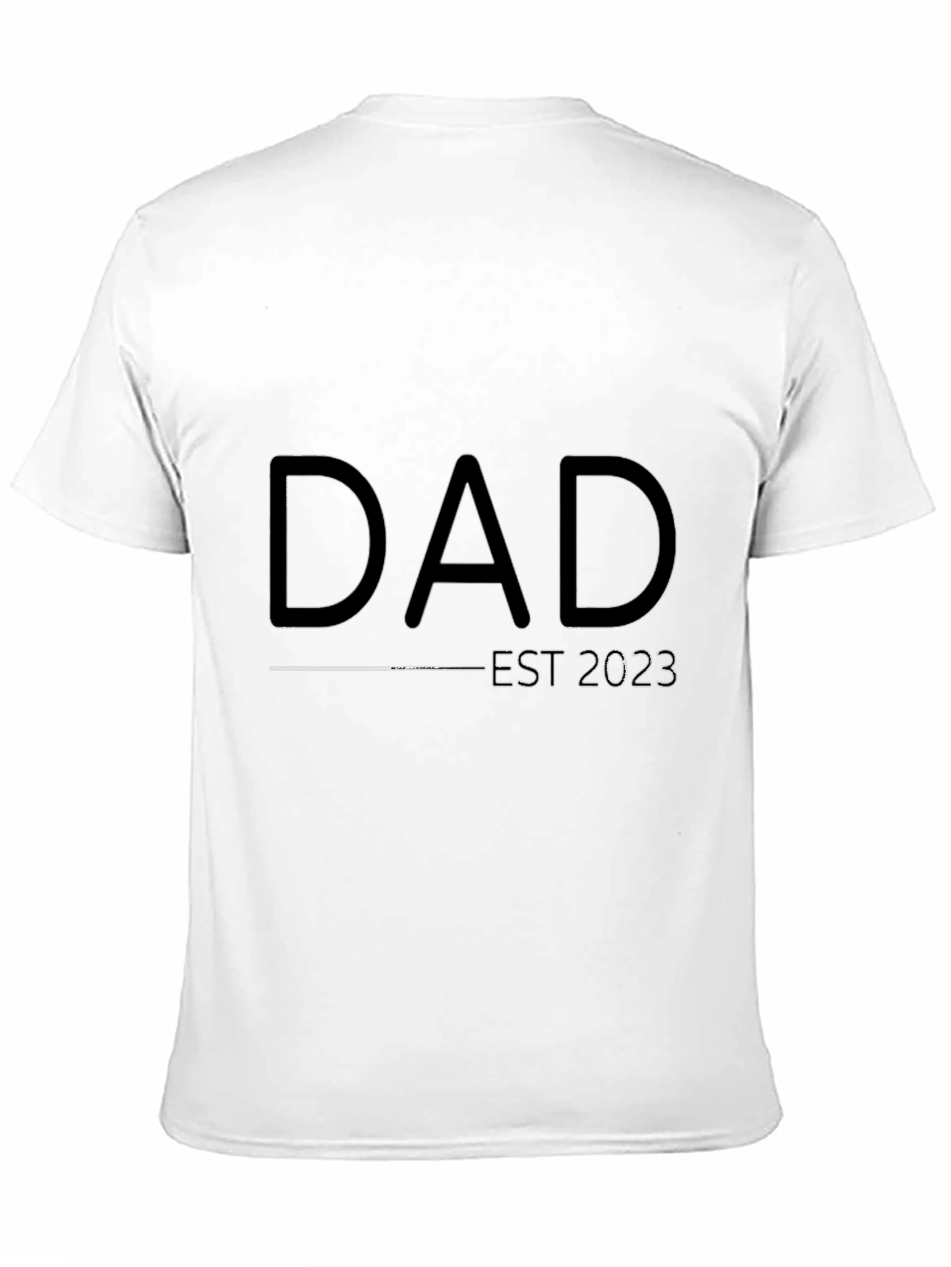 Dad Est. 2023 Black T-Shirt
