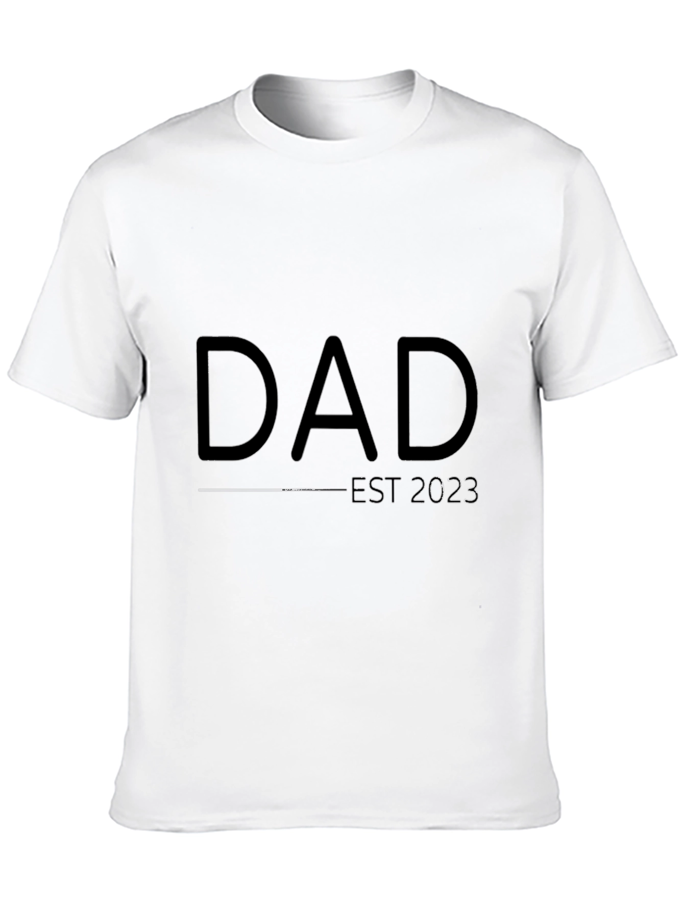 Dad Est. 2023 Black T-Shirt