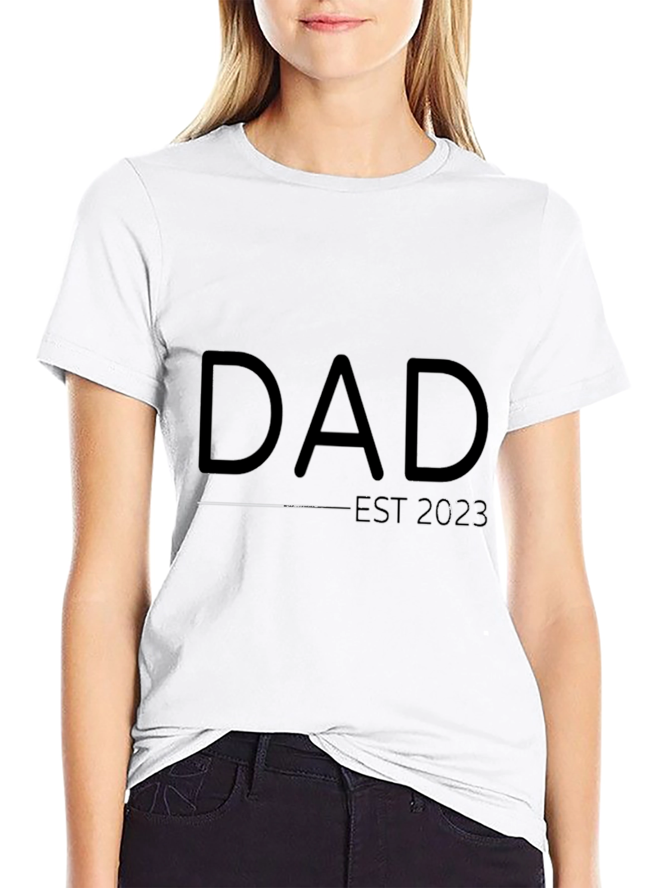 Dad Est. 2023 Black T-Shirt