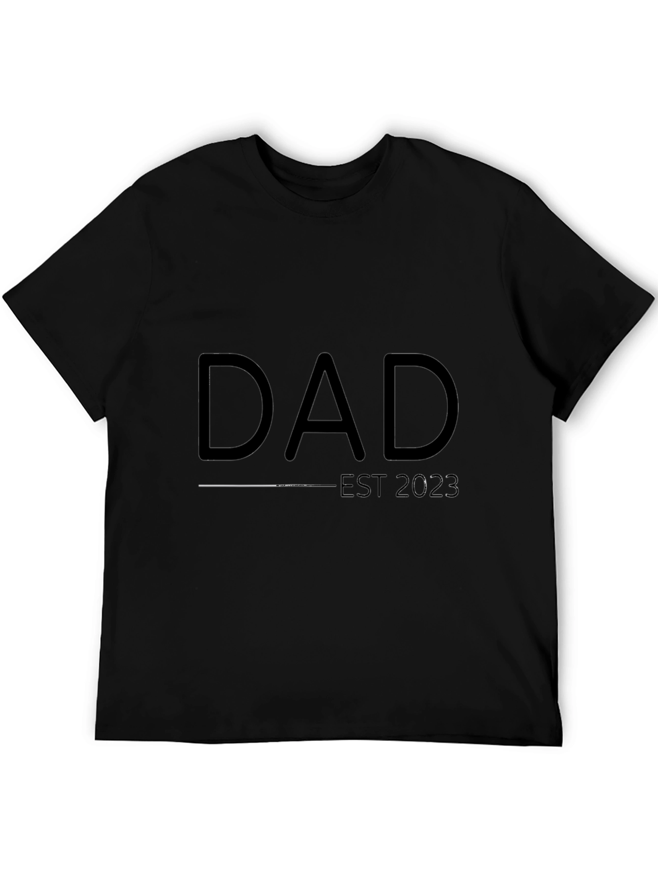 Dad Est. 2023 Black T-Shirt