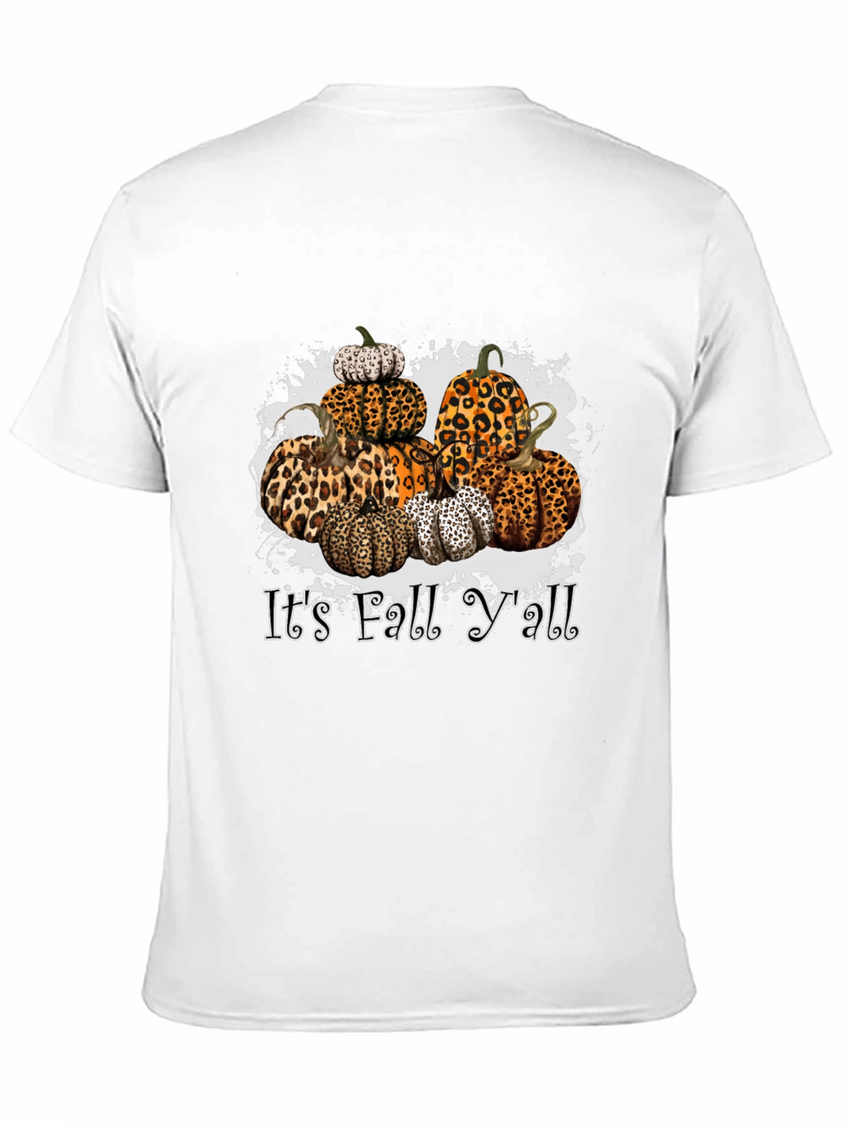 Its Fall Yall Leopard Print Pumpkin Stack T-Shirt