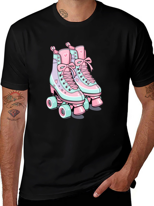 Retro Roller Skate T-Shirt - Black
