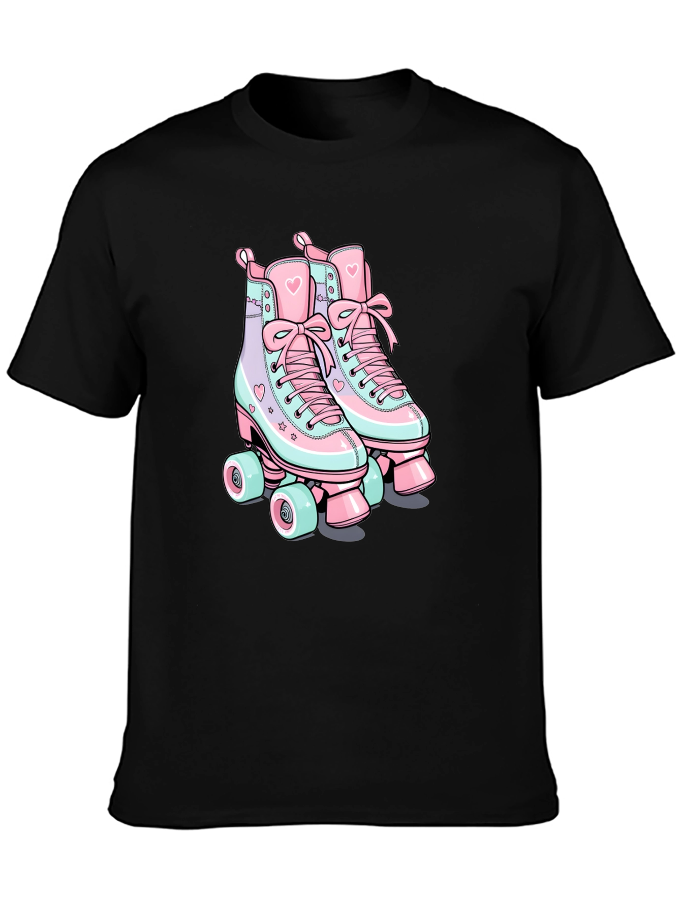 Retro Roller Skate T-Shirt - Black