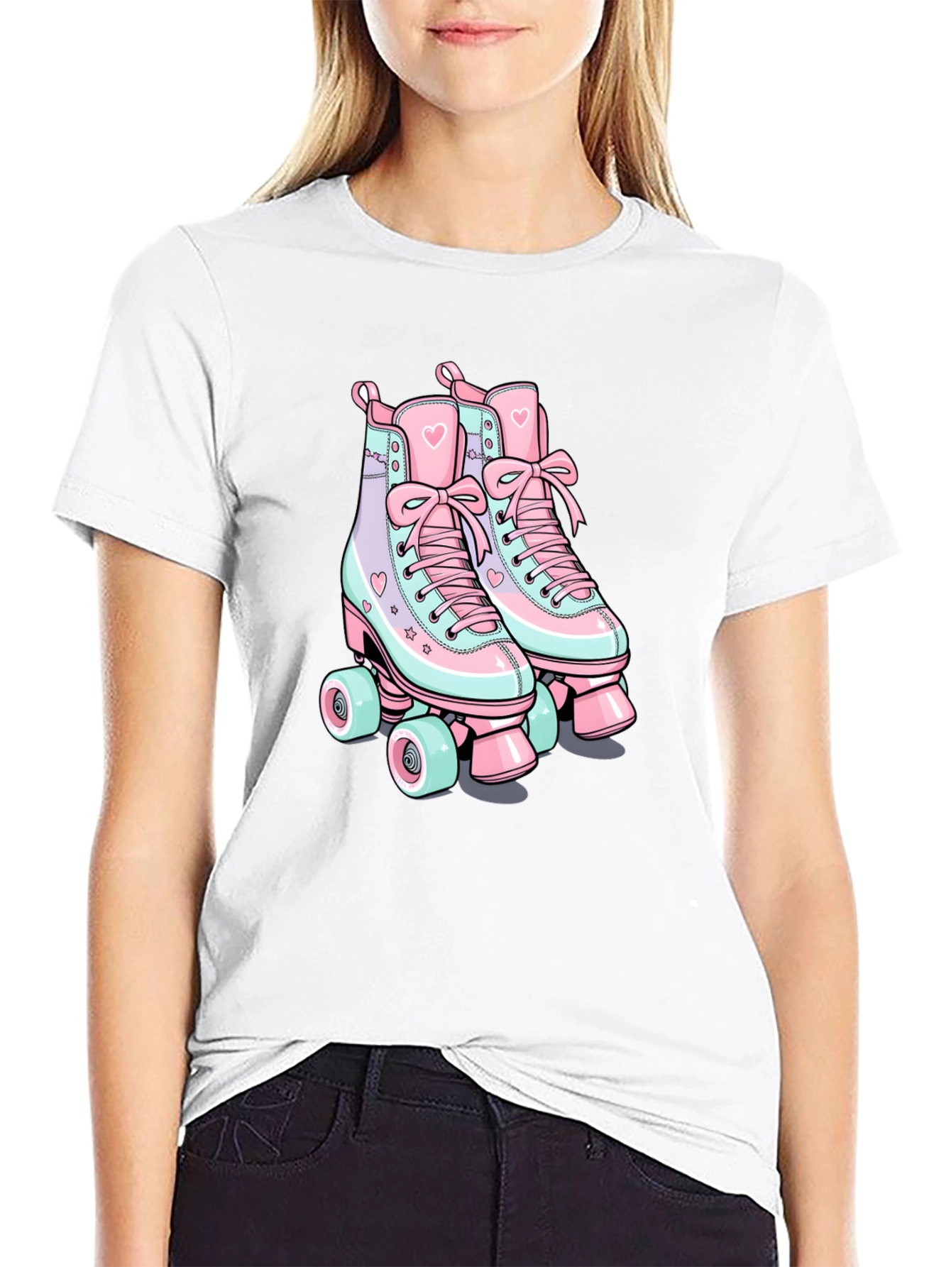 Retro Roller Skate T-Shirt - Black