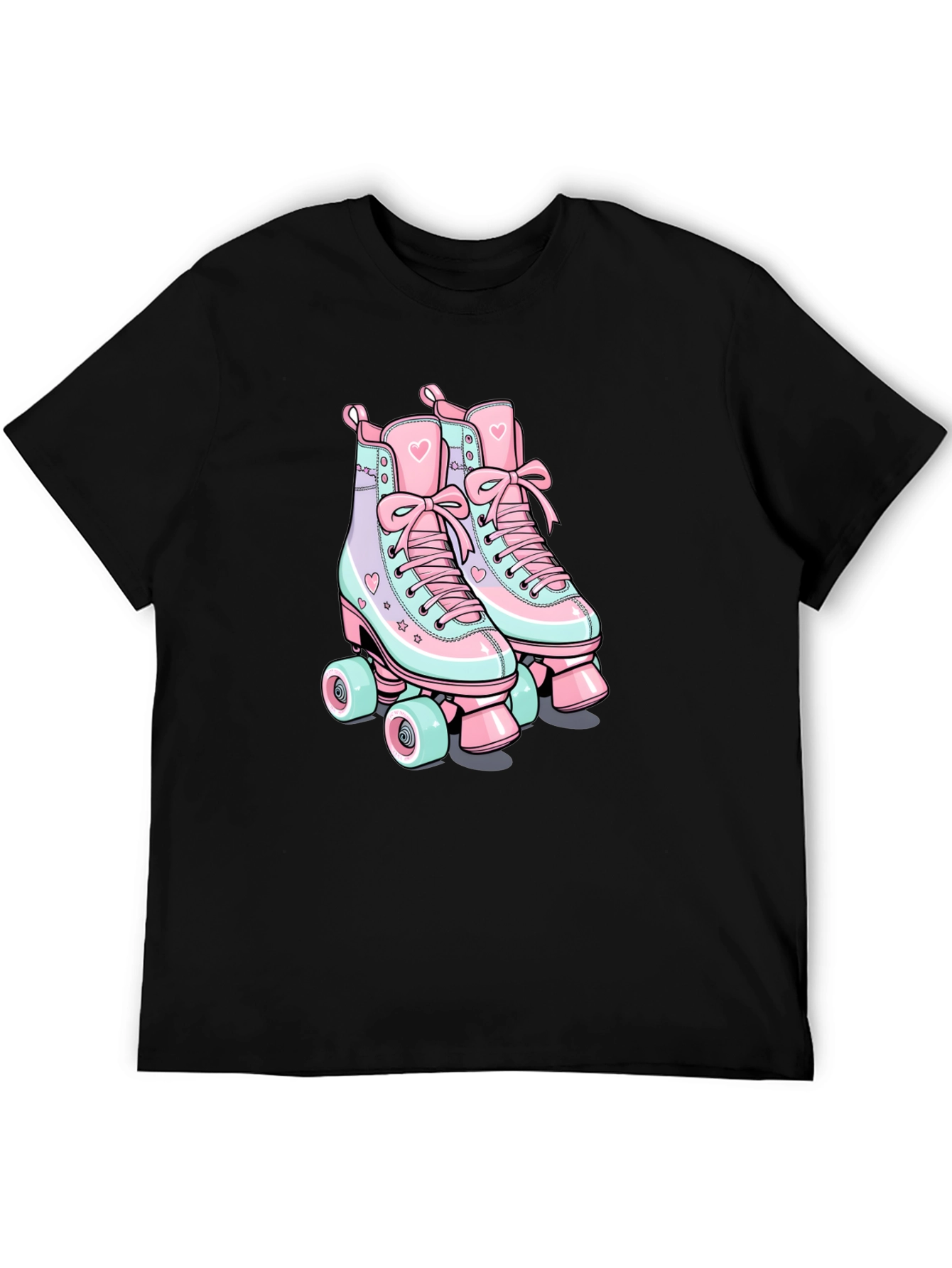 Retro Roller Skate T-Shirt - Black