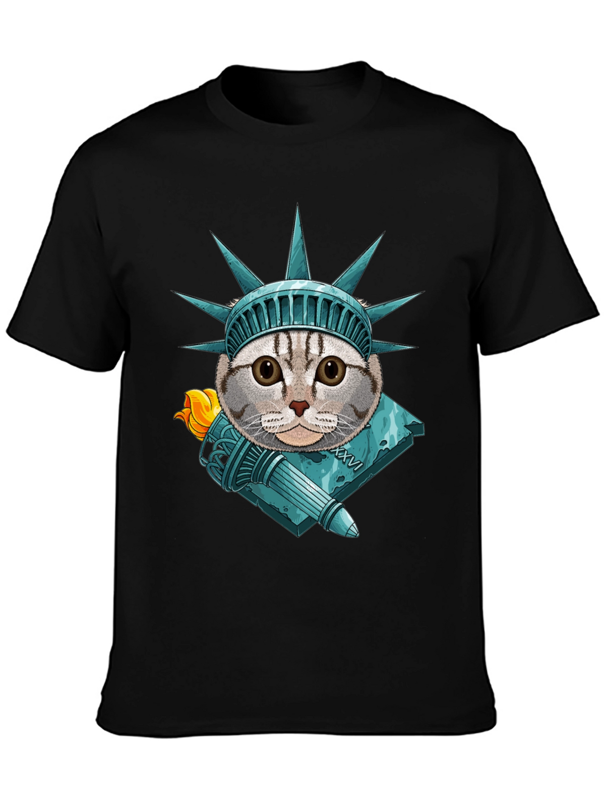 Liberty Cat Graphic T-Shirt