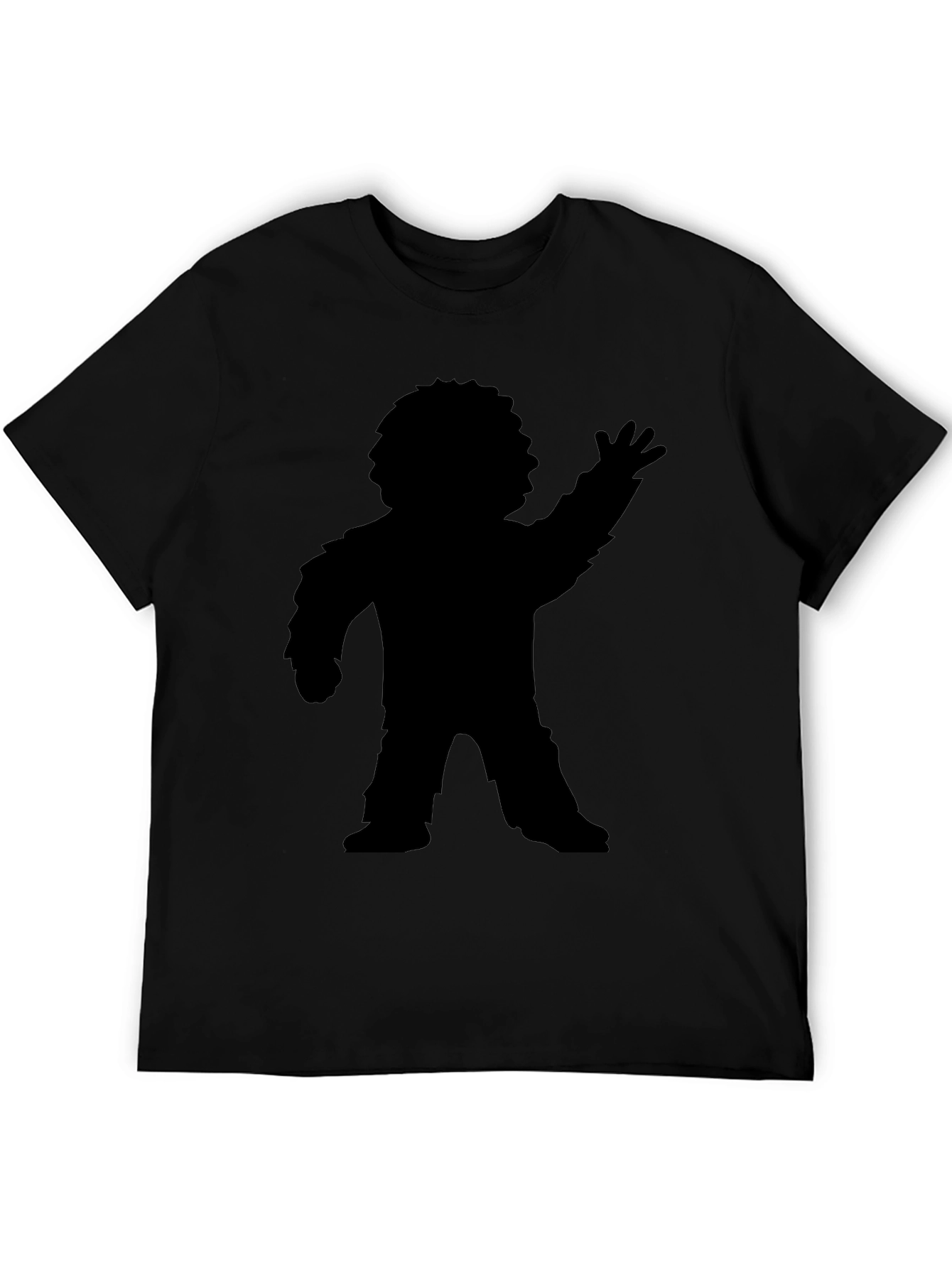 Retro Bigfoot Silhouette Black T-Shirt