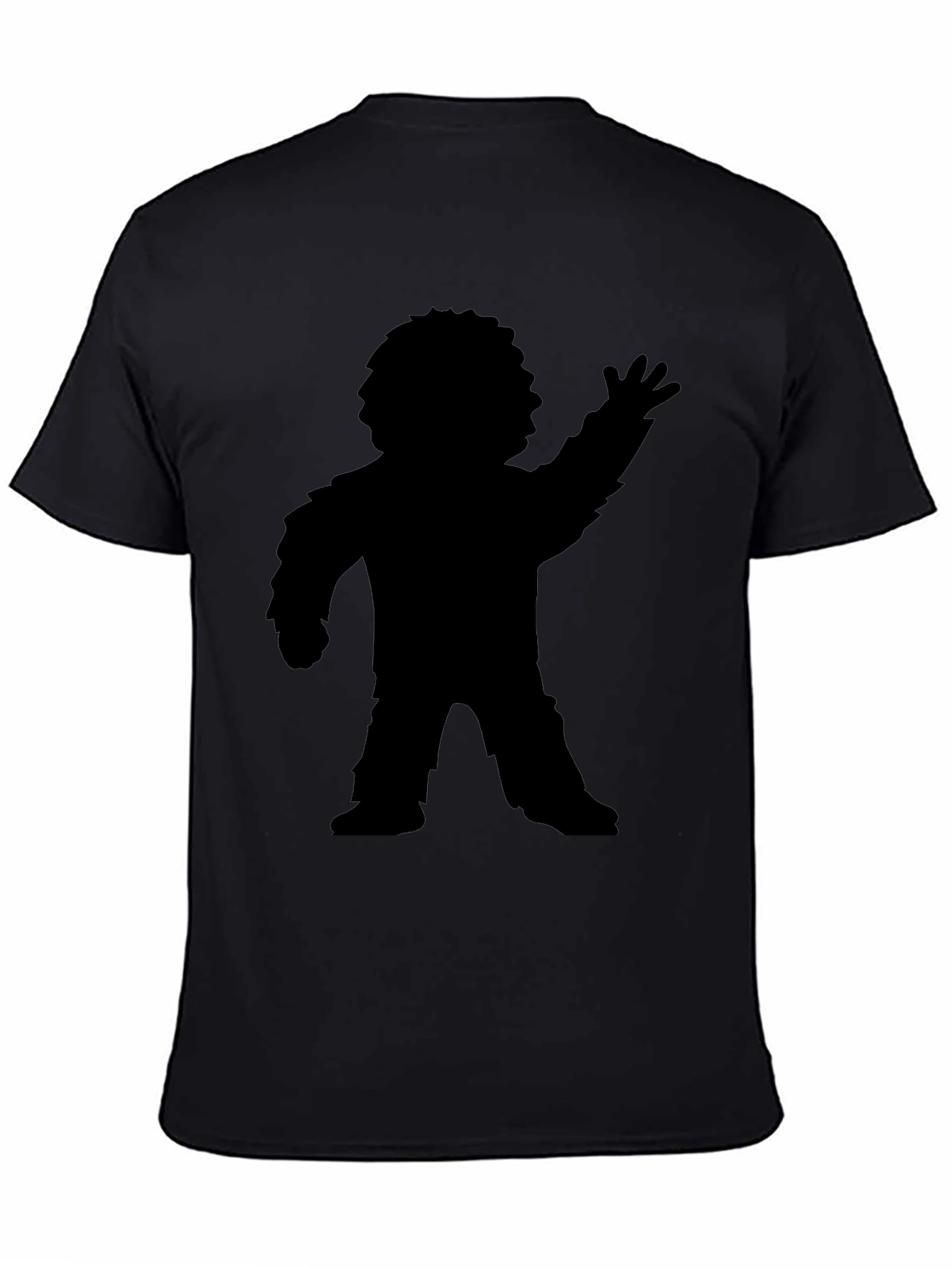 Retro Bigfoot Silhouette Black T-Shirt