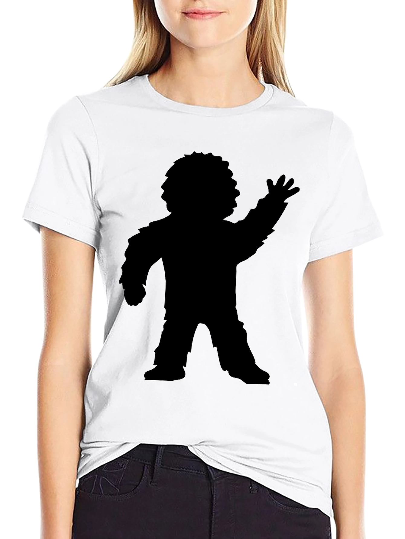 Retro Bigfoot Silhouette Black T-Shirt