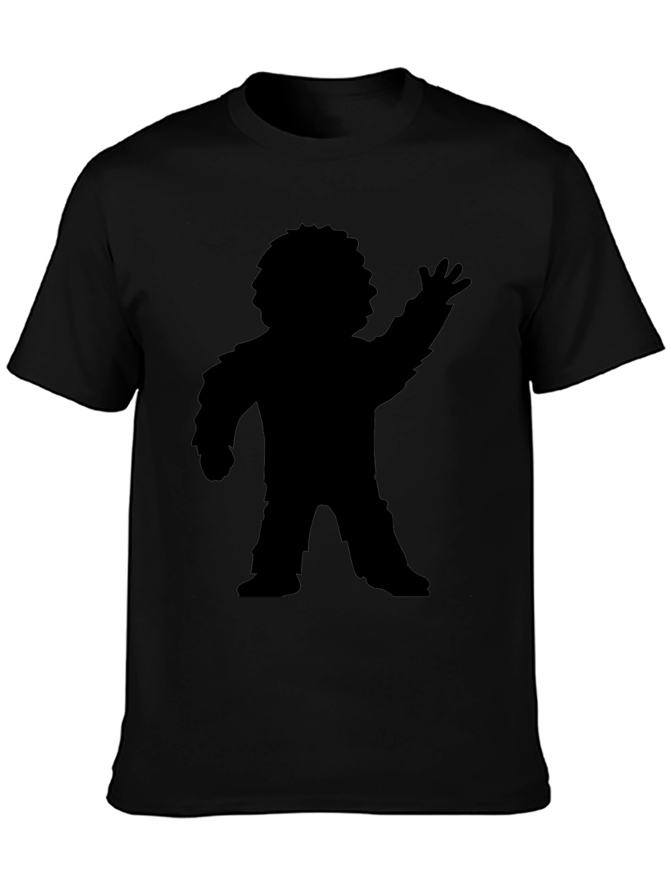 Retro Bigfoot Silhouette Black T-Shirt