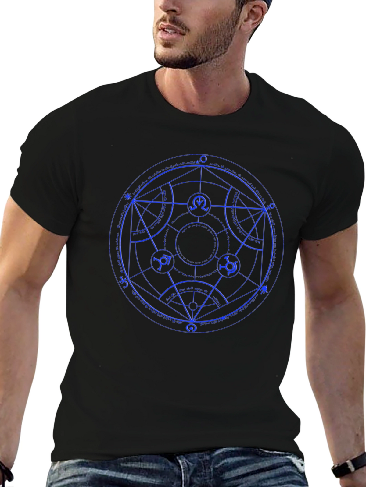 Mystic Circle Graphic Tee - Black