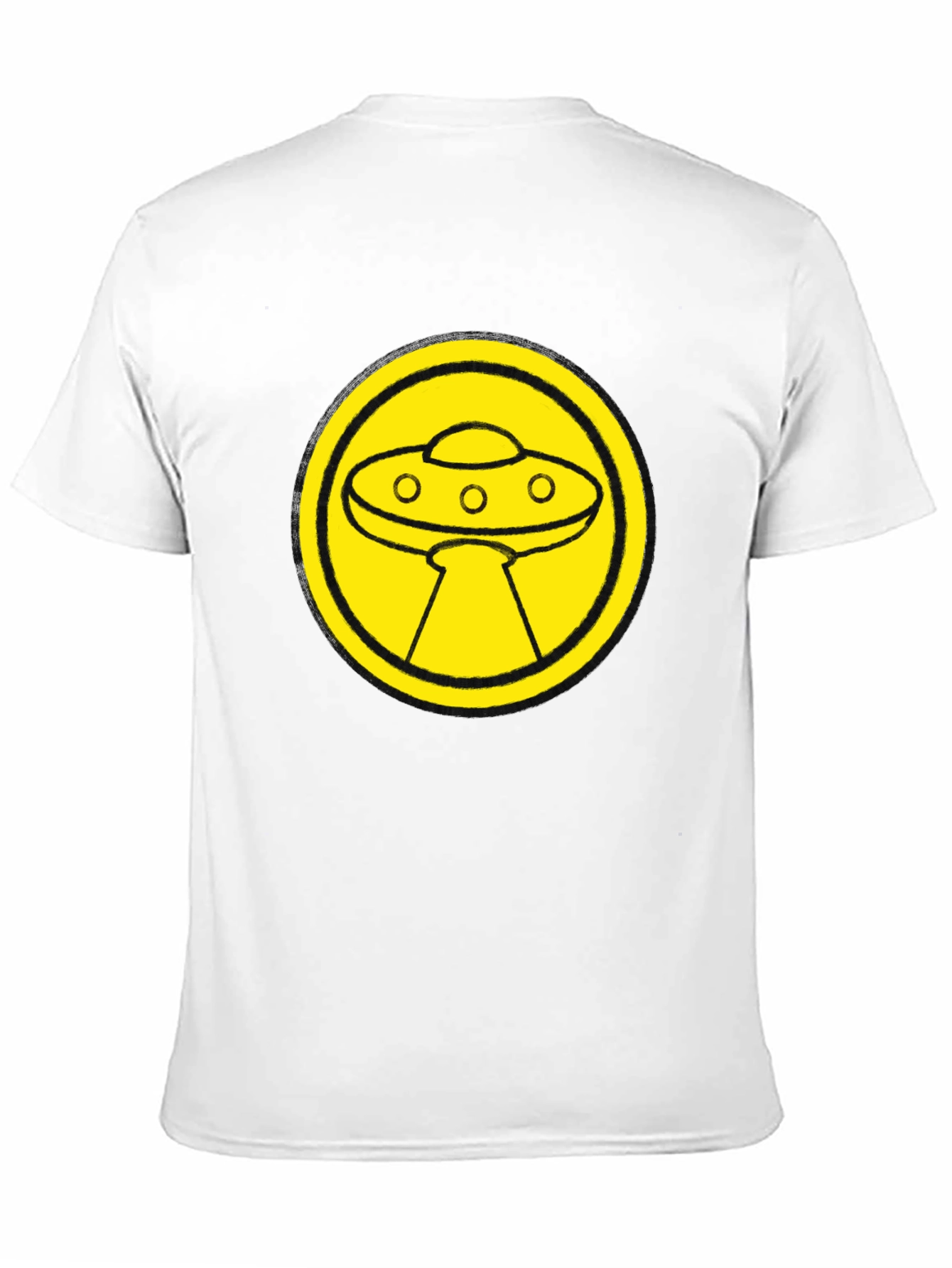 UFO Graphic Tee - Black Cotton Blend T-Shirt