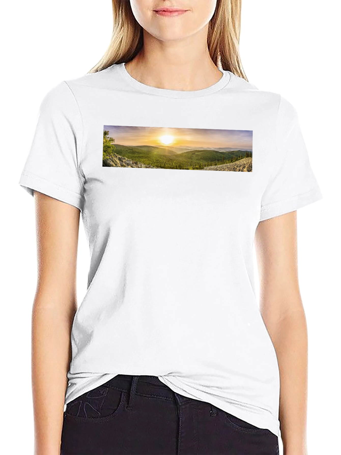 Scenic Mountain View Graphic Tee