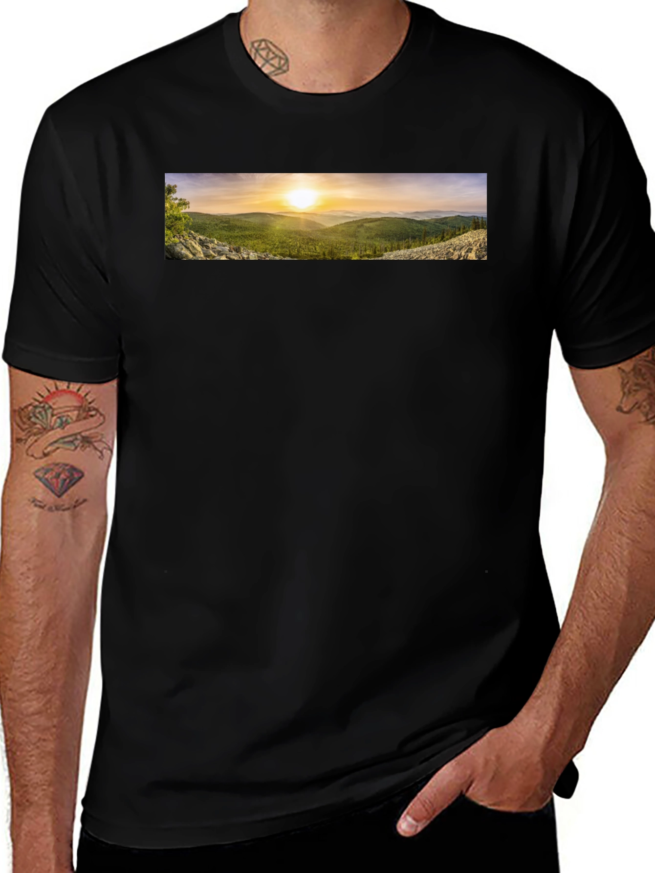 Scenic Mountain View Graphic Tee