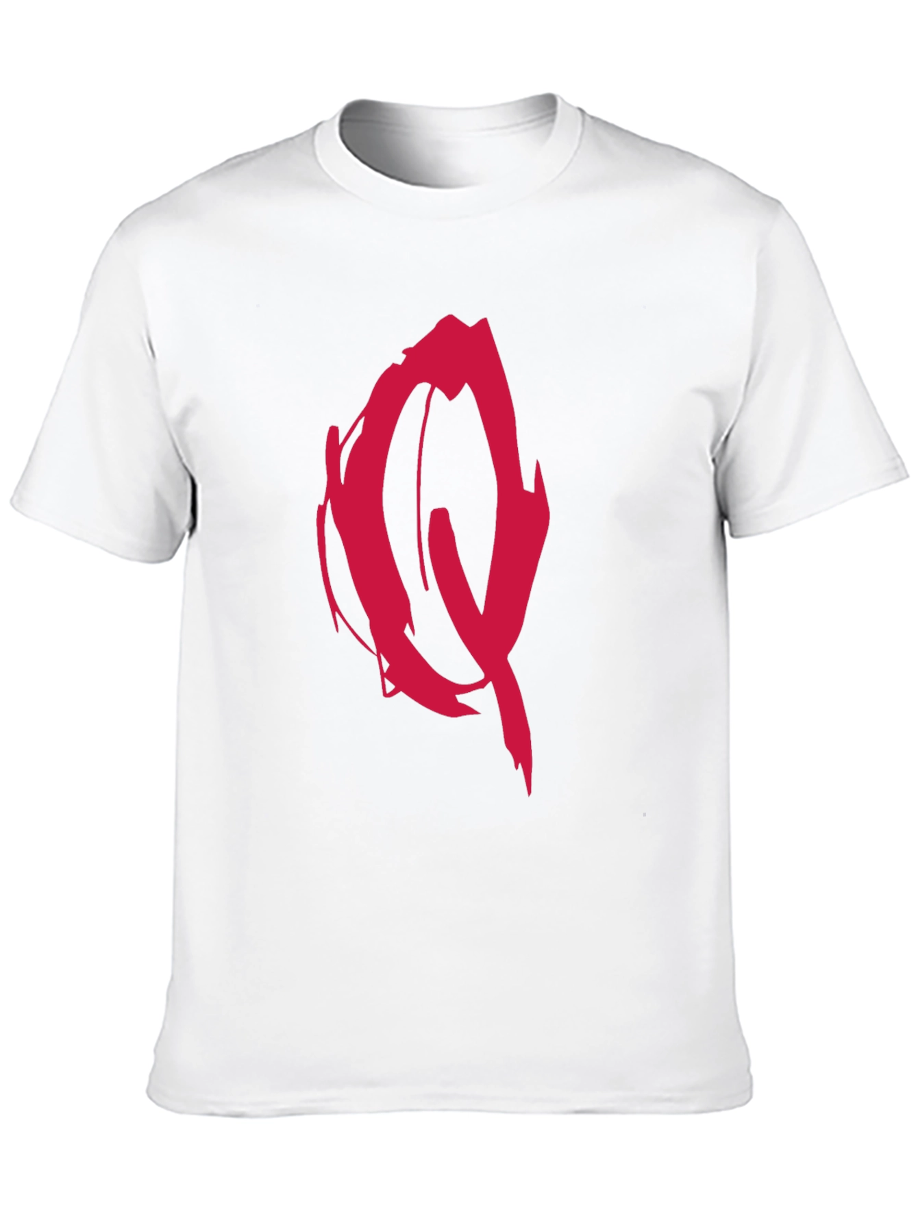 Edgy Red Graffiti Graphic Black T-Shirt