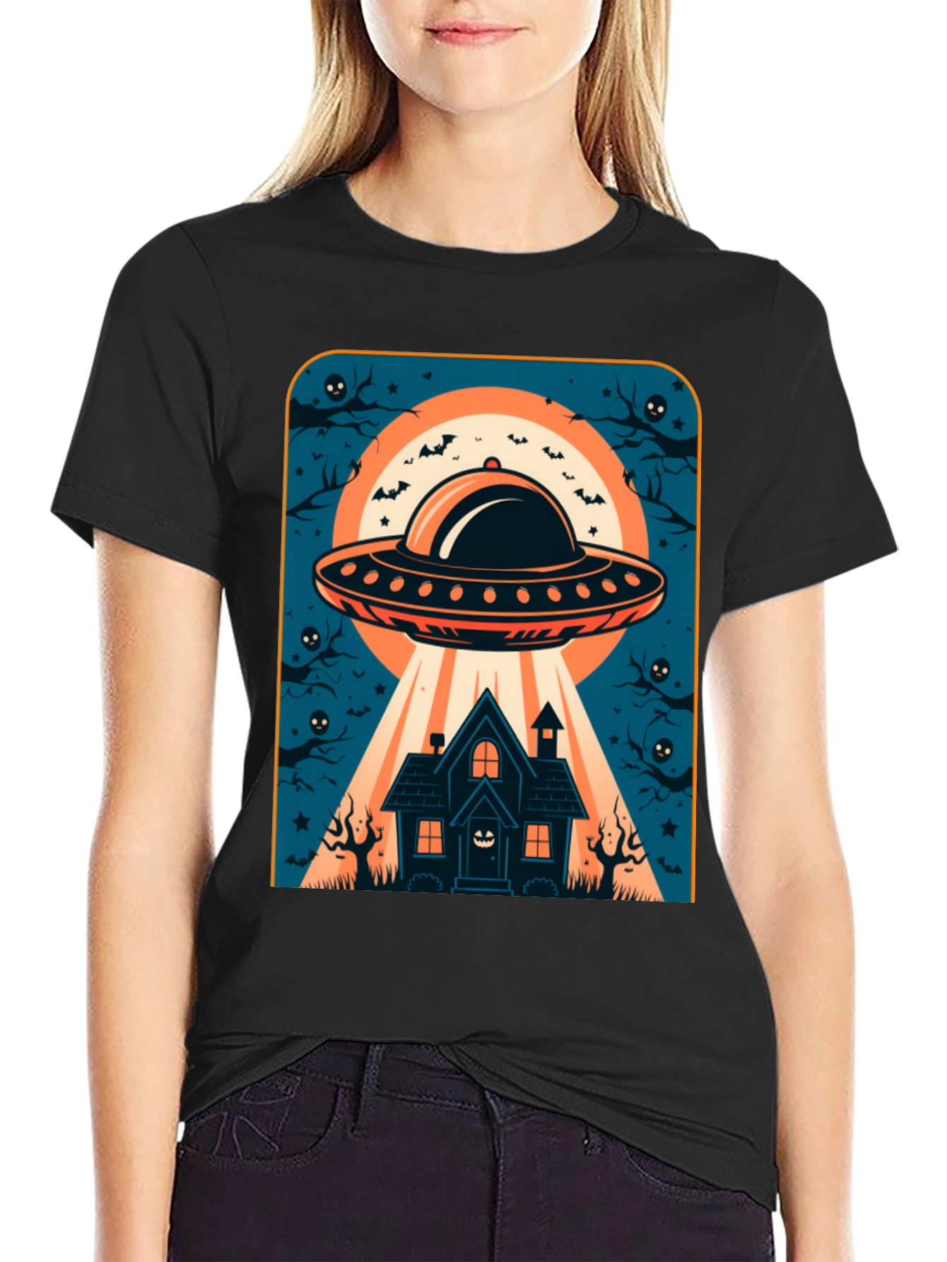 UFO Abduction Halloween T-Shirt