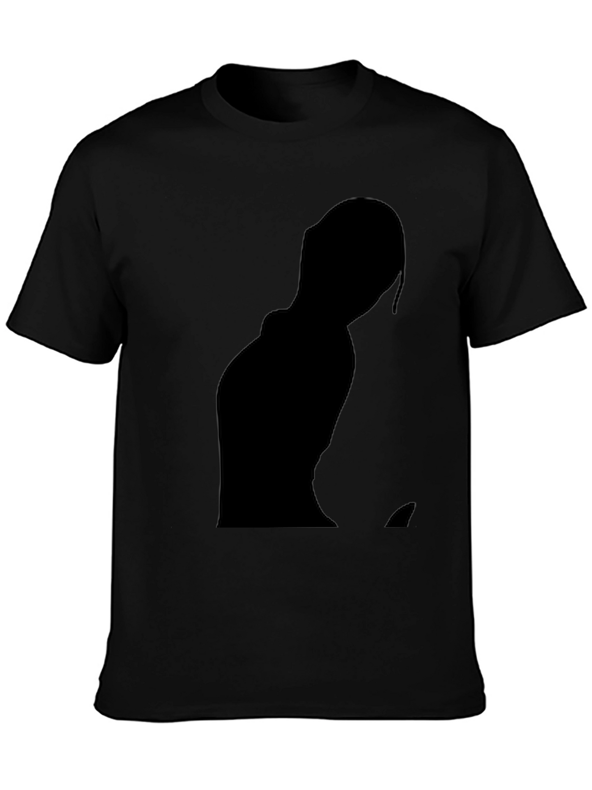 Black Silhouette Graphic Tee - Modern Style