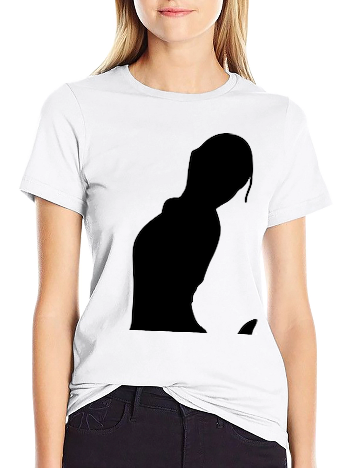 Black Silhouette Graphic Tee - Modern Style