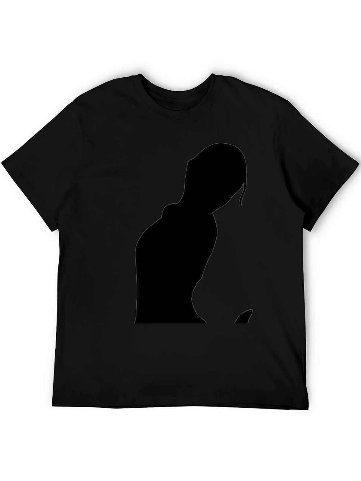 Black Silhouette Graphic Tee - Modern Style