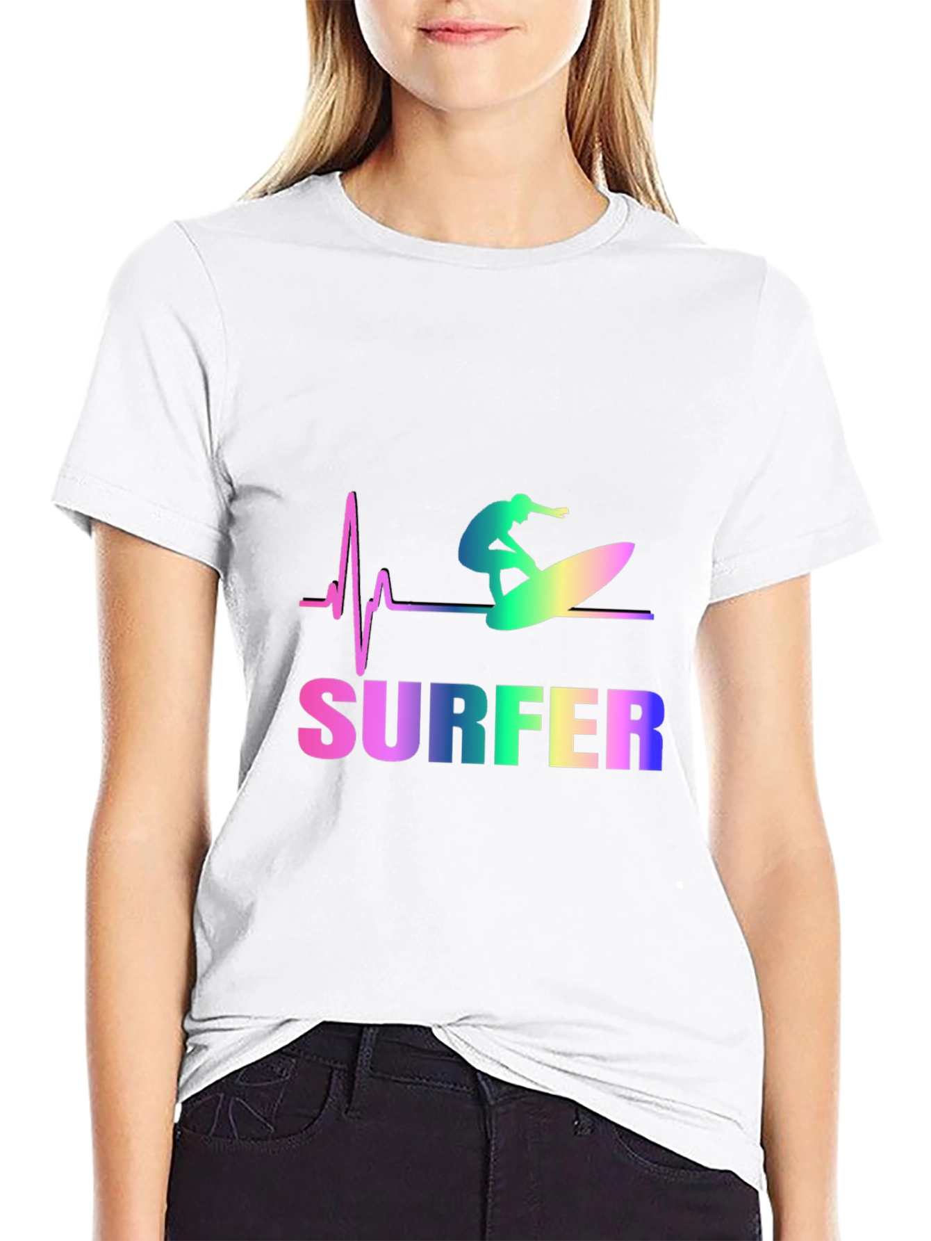 Surfer Heartbeat Graphic Tee