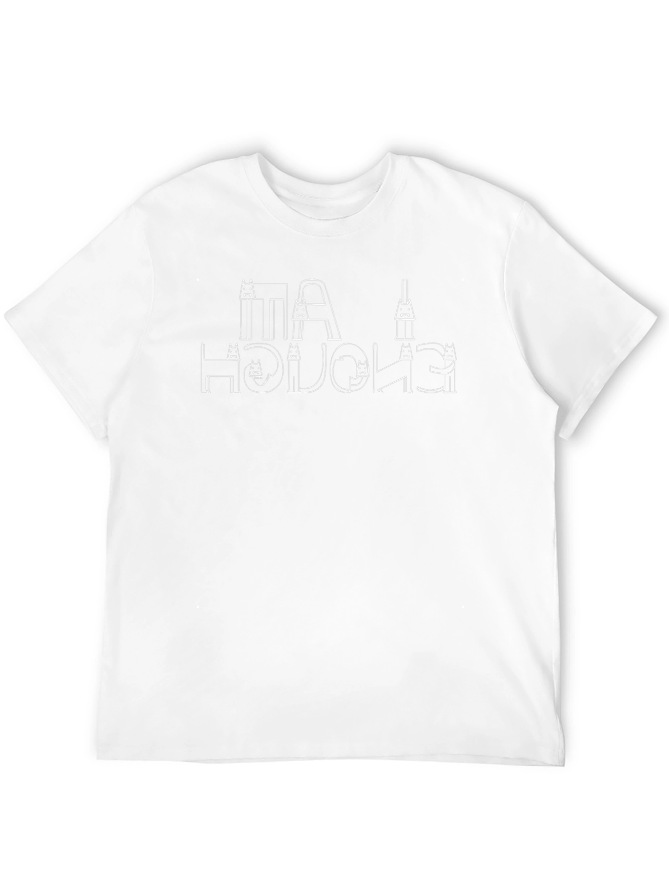 Cat Alphabet T-Shirt - Black Cotton Tee