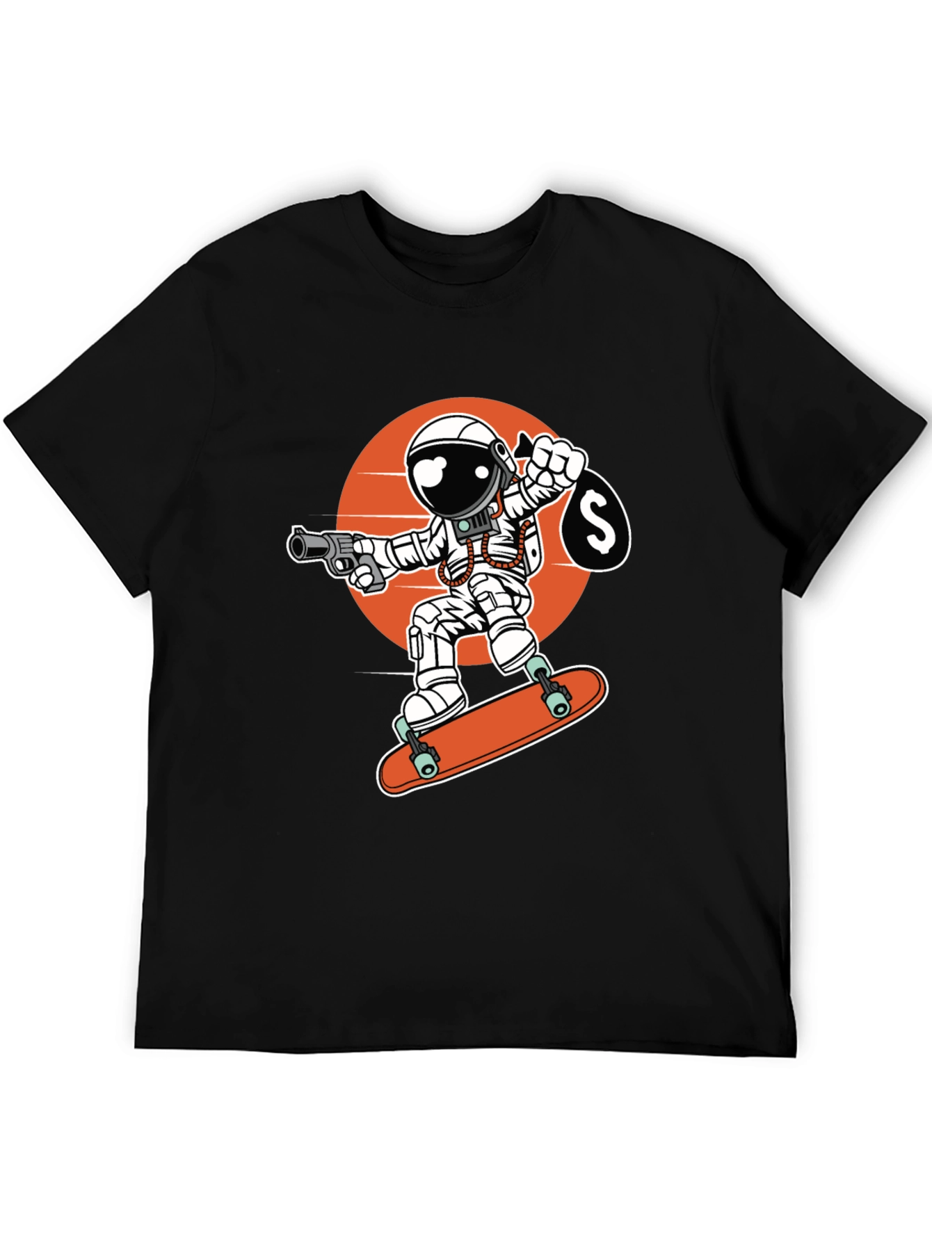 Astronaut Skateboarder T-Shirt - Space Hustler