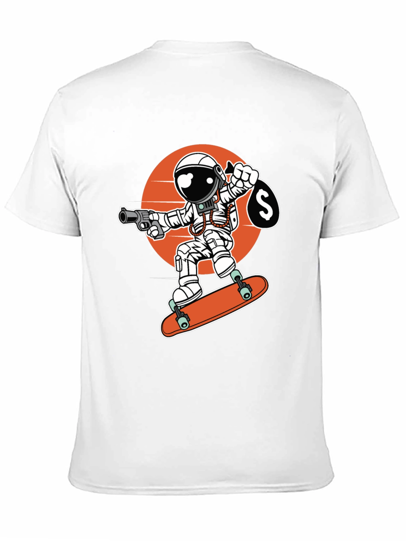 Astronaut Skateboarder T-Shirt - Space Hustler