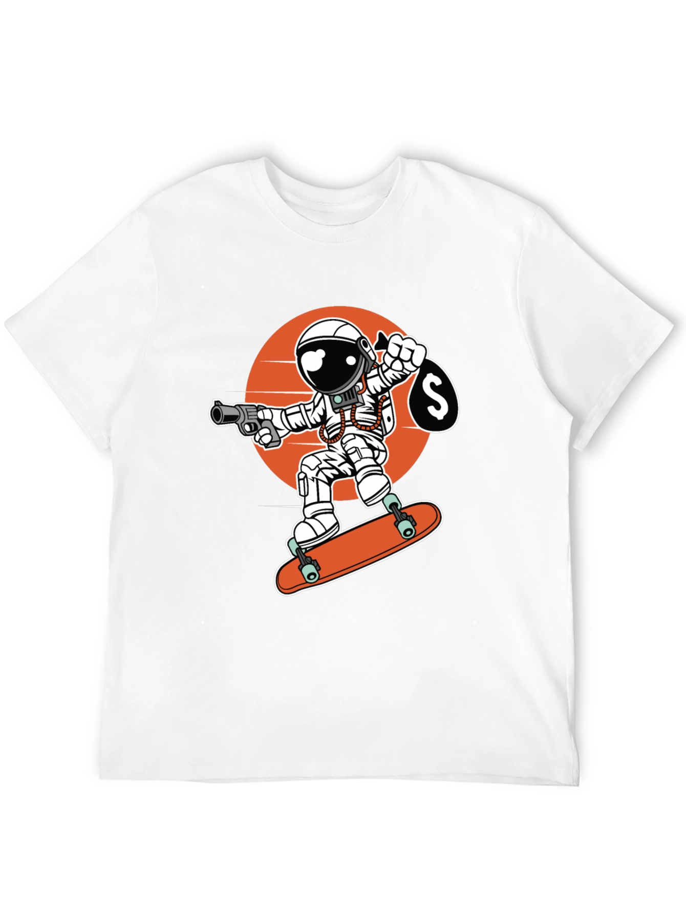 Astronaut Skateboarder T-Shirt - Space Hustler