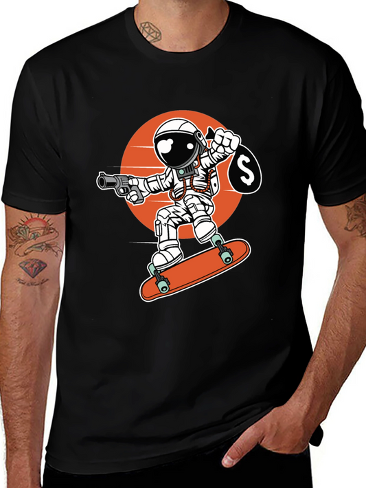Astronaut Skateboarder T-Shirt - Space Hustler