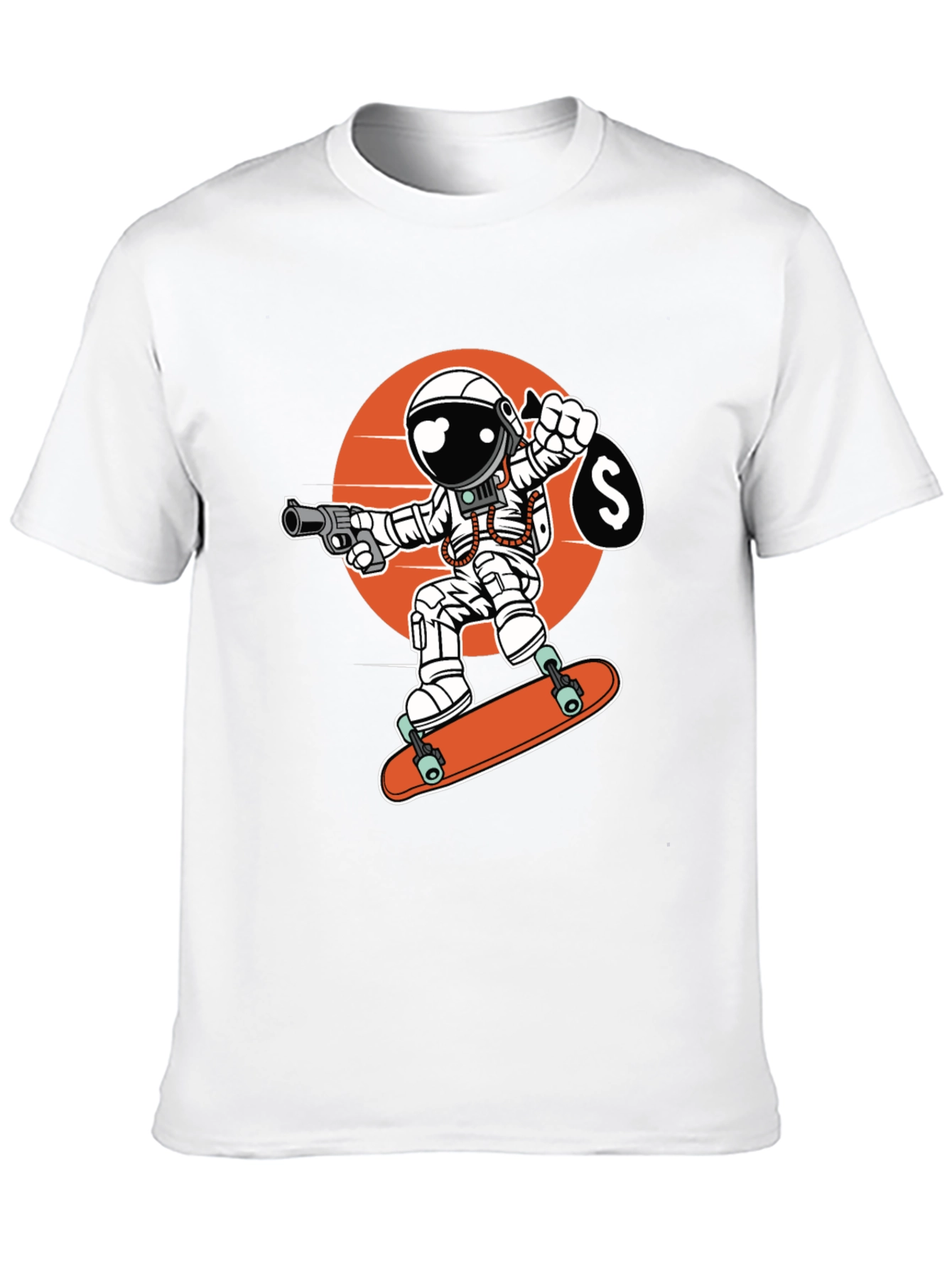 Astronaut Skateboarder T-Shirt - Space Hustler