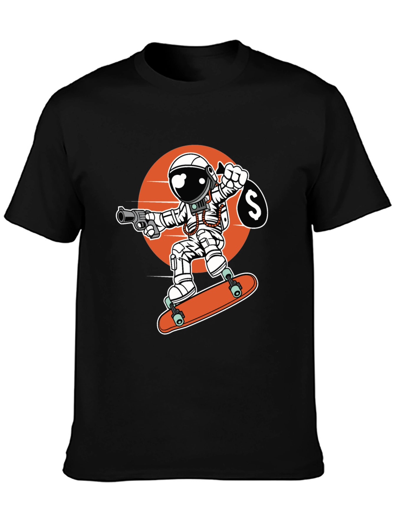 Astronaut Skateboarder T-Shirt - Space Hustler