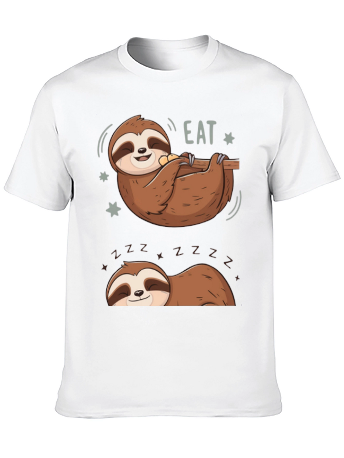 Lazy Sloth Eat & Sleep Graphic Tee