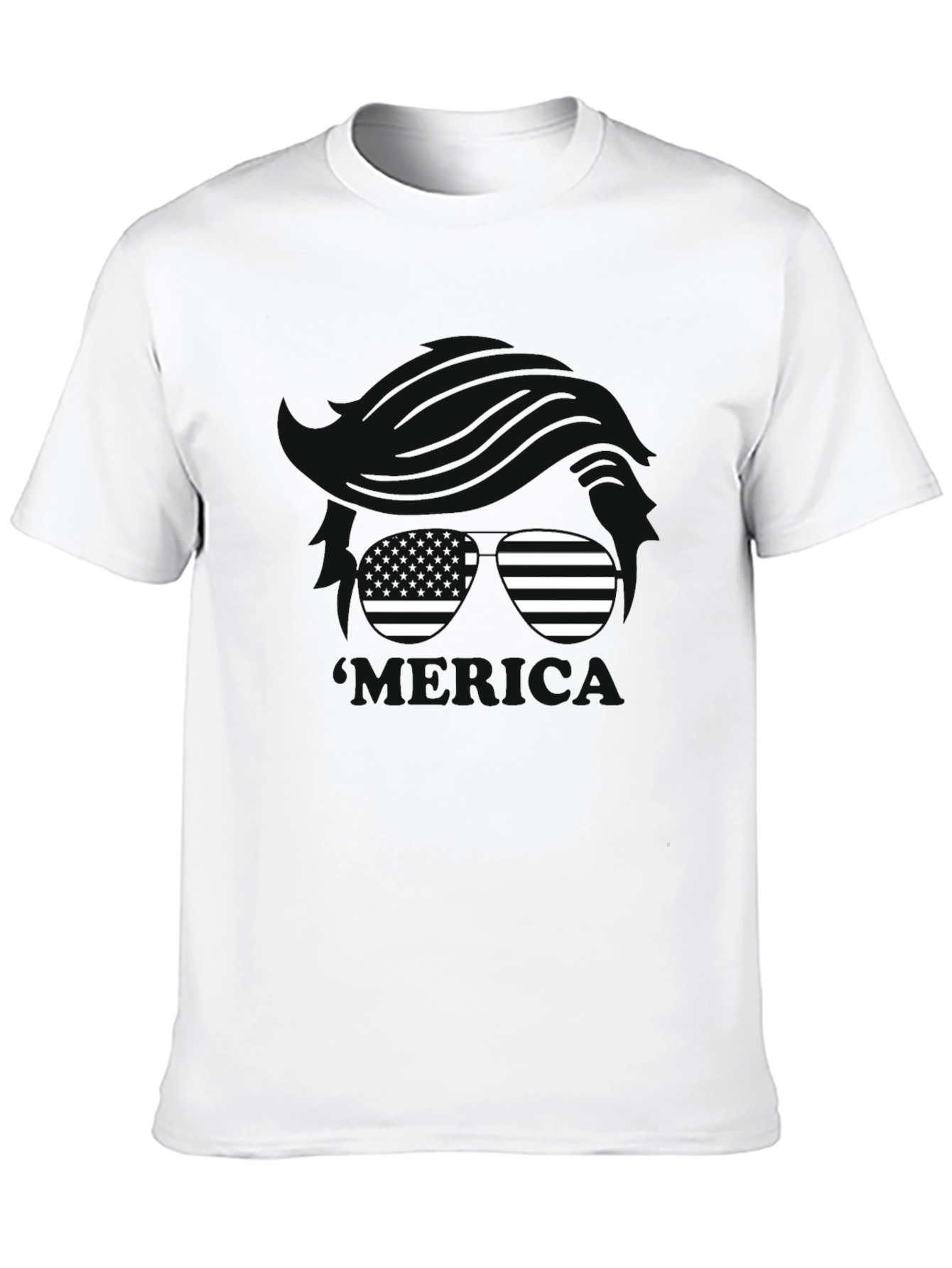 USA Flag Sunglasses Graphic T-Shirt - Patriotic Style